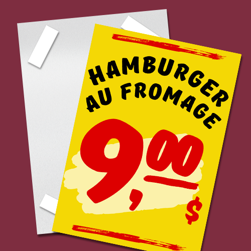 Thick Plastic Signs - Adhesive Hangers